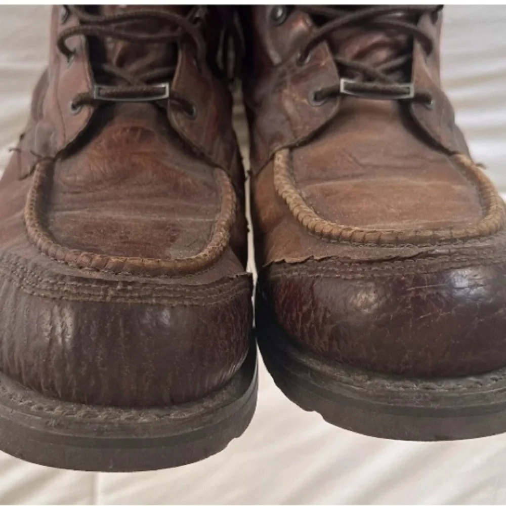 Vintage Rare USA Browning Moc Toe Safety Hunting Work Boots Size 10.5